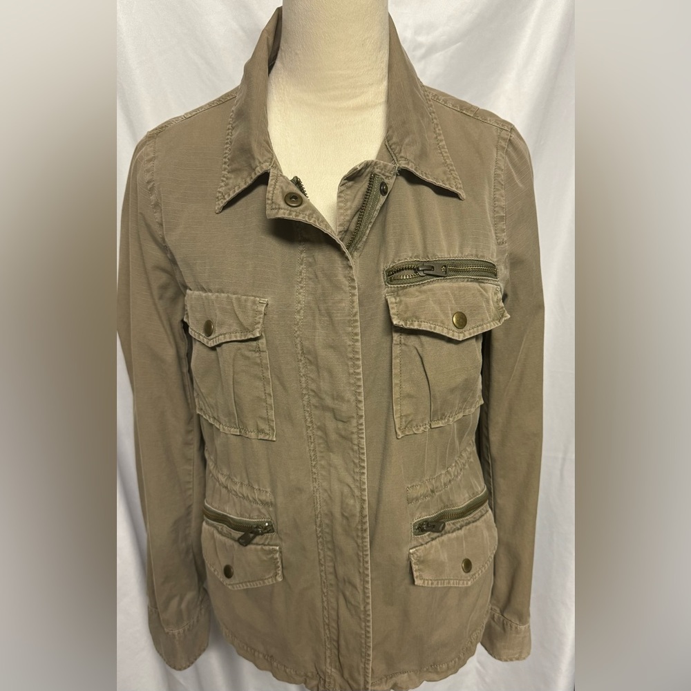 JCrew Classic Twill Chino Jacket - Olive/Tan/Brown